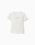 T-shirt de algodão com estampado Vacation para bebé menino, bege-claro