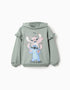 Sweat en coton peigné à capuche Stitch & Angel pour fille, vert foncé