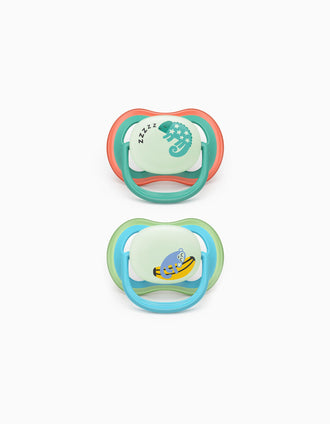 Pack 2 Sucettes Ultra Air Night Philips Avent pour Garçon, 6-18 M
