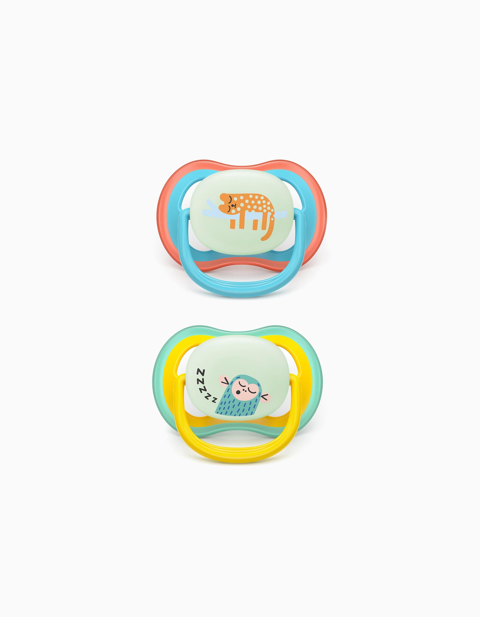 Pack of 2 Philips Avent Ultra Air Night Soothers for Boys, 18M+