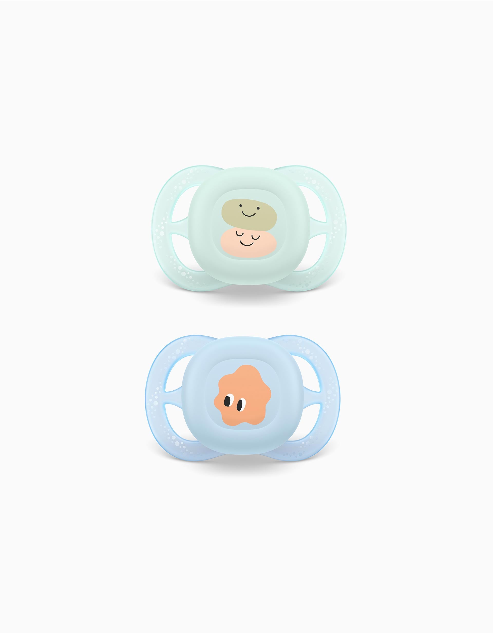 Pack of 2 Philips Avent Ultra Start Deco Soothers for Boys, 0-2M
