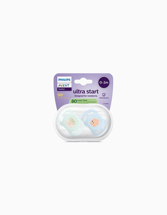 Pack 2 Sucettes Ultra Start Deco Philips Avent pour Garçon, 0-2 M