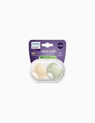 Pack de 2 Sucettes Ultra Soft Philips Avent, 6-18M+