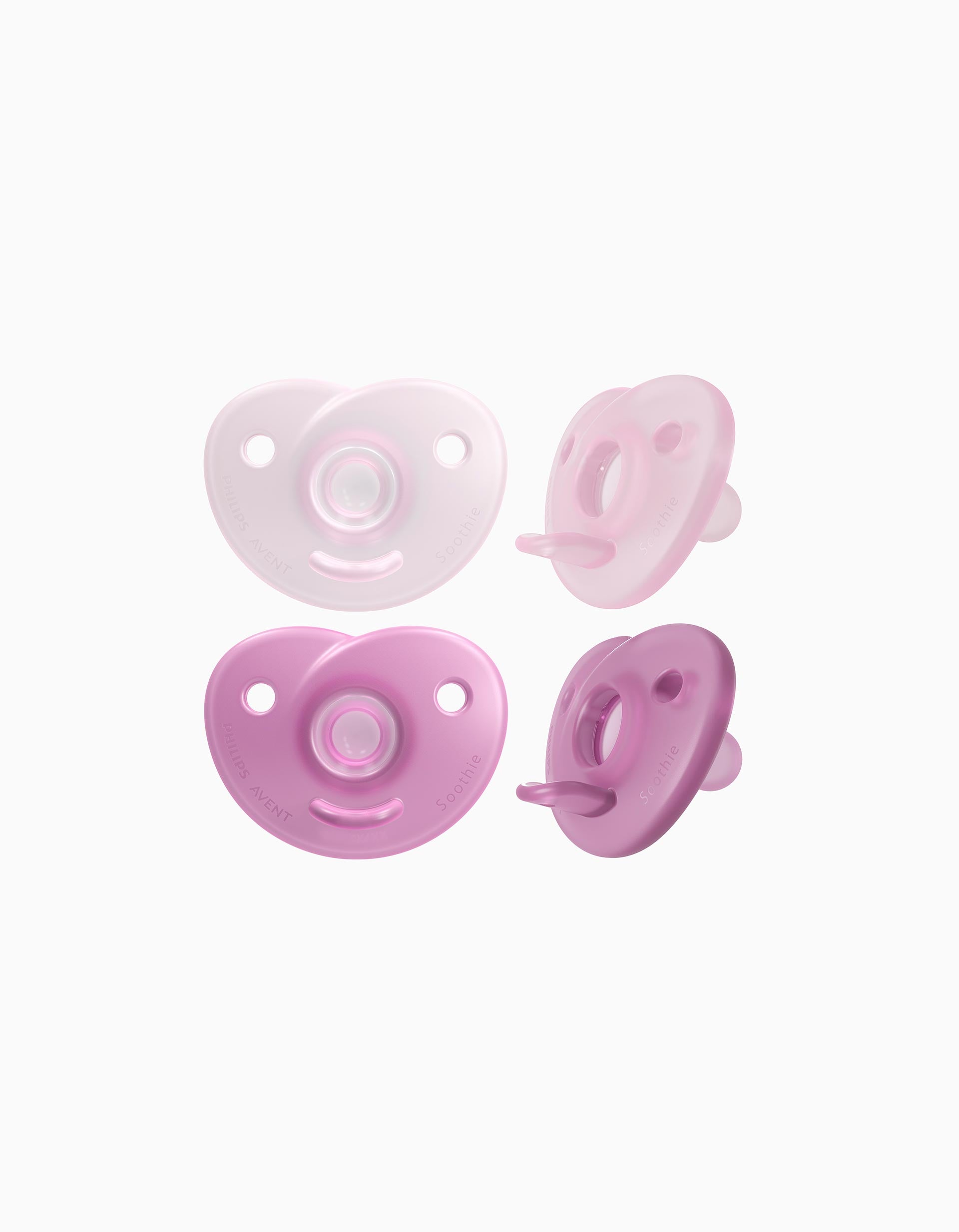 Pack of 2 Soothie Philips Avent Soothers for Girls, 0-6M