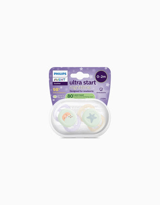 Pack 2 Sucettes Ultra Start Night Philips Avent pour Fille, 0-2M