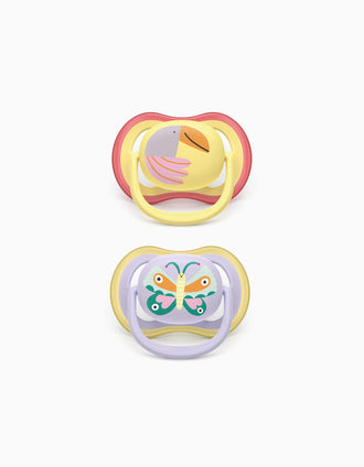 Pack de 2 Sucettes Ultra Air Deco Philips Avent pour Fille, 0-6M