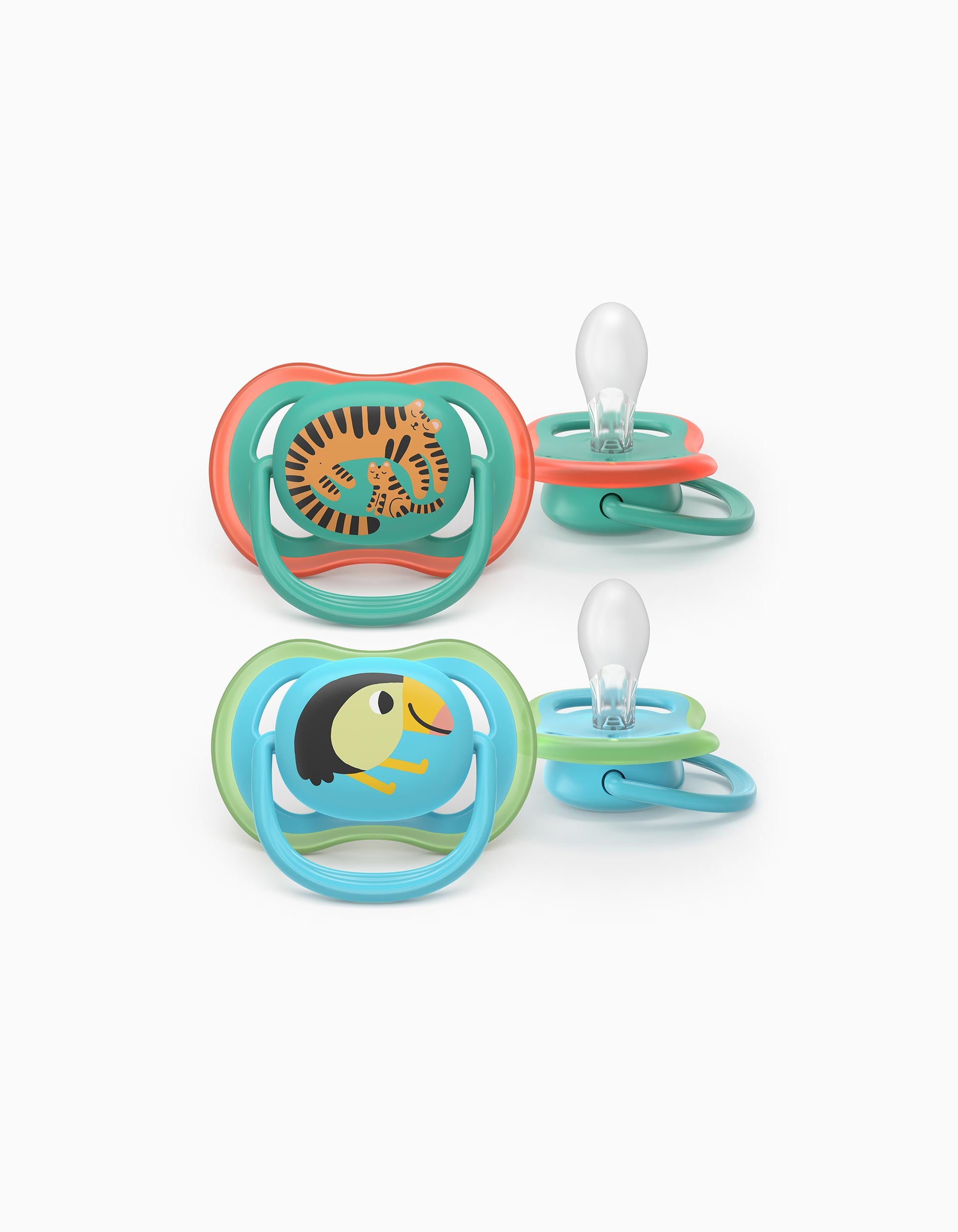 Pack of 2 Philips Avent Ultra Air Deco Soothers for Boys, 6-18M