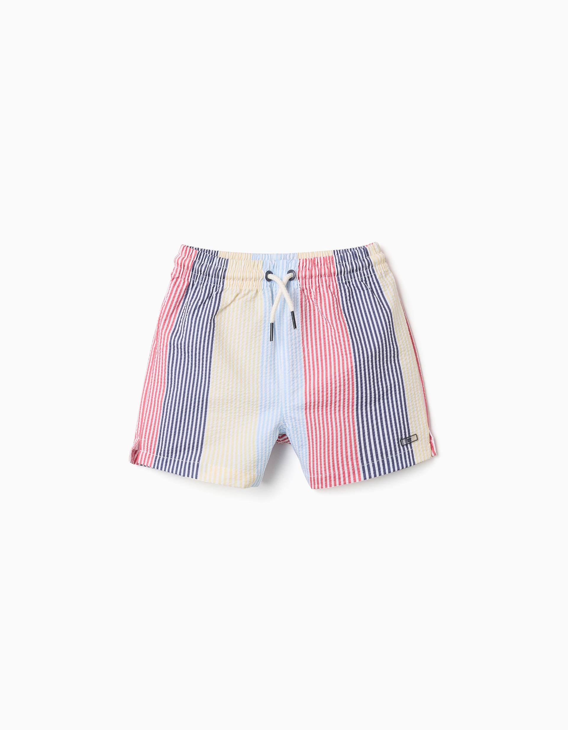 Striped swim shorts with drawstring You&Me for baby boys, red/blue/yellow