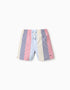 Striped swim shorts with drawstring You&Me for boys, red/blue/yellow