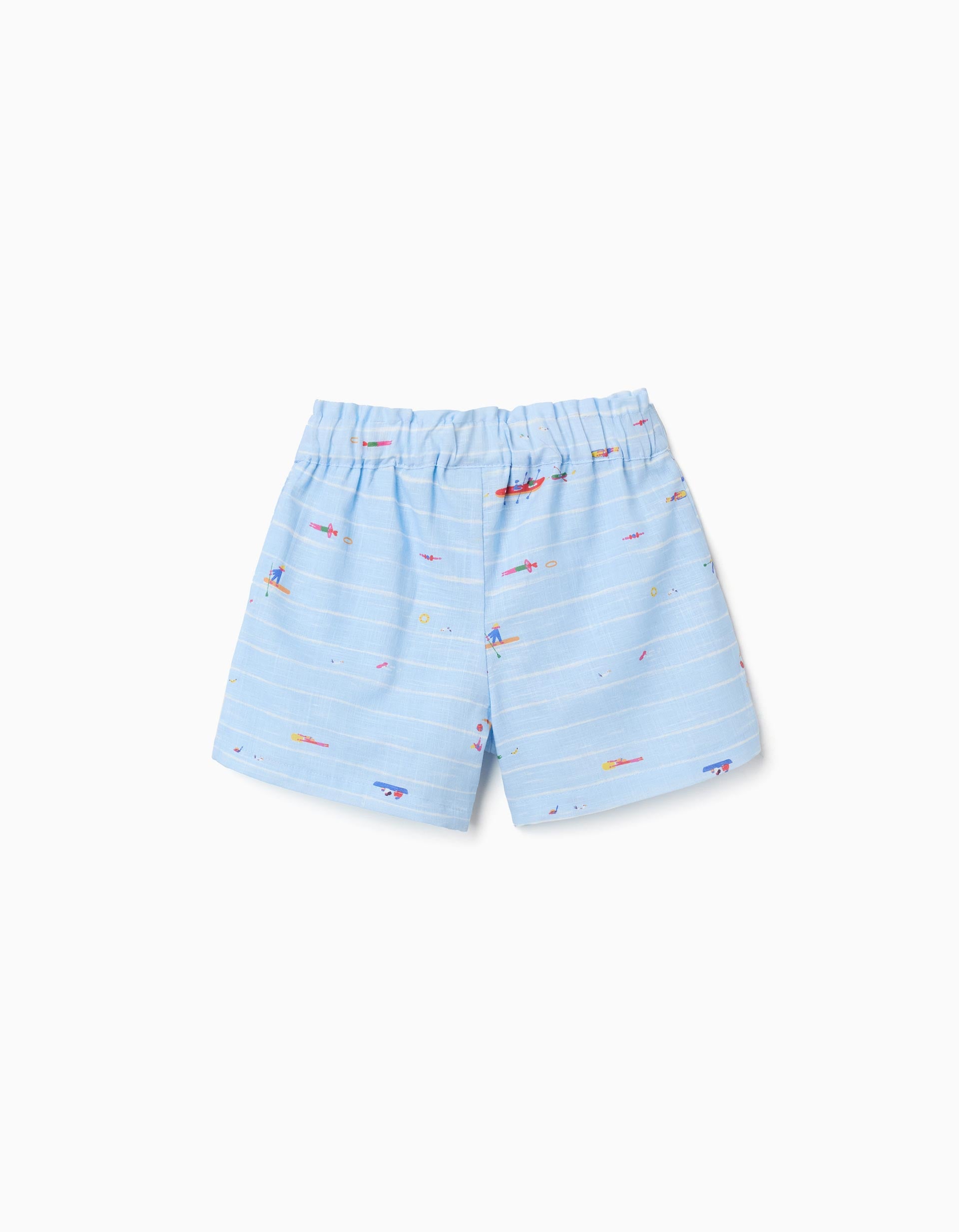 Pantalón corto de algodón con estampado Carolina Celas x Zippy para niña, azul