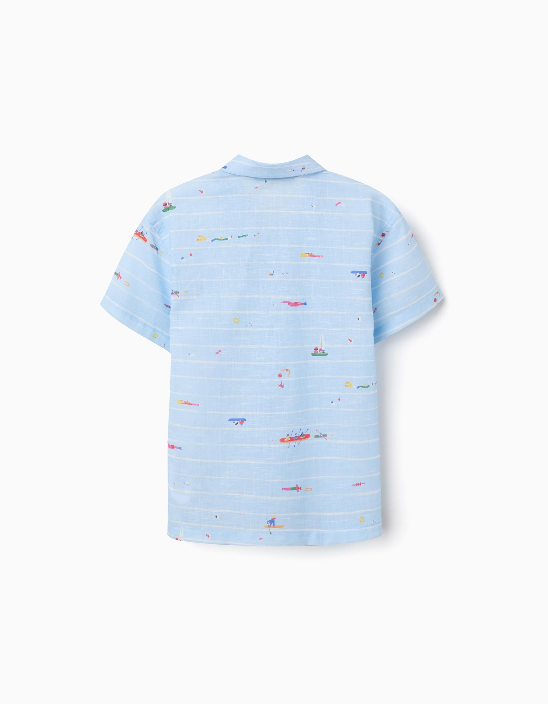 Camisa de algodón con estampado Carolina Celas x Zippy para niño, azul