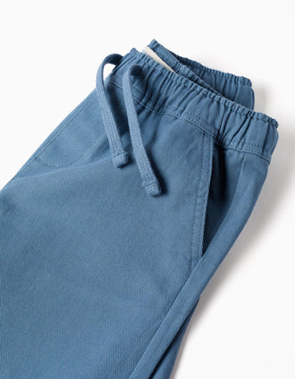Short long en coton avec cordon Carolina Celas x Zippy pour garçon, bleu