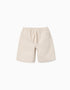 Long cotton shorts with drawstring Carolina Celas x Zippy for boys, beige
