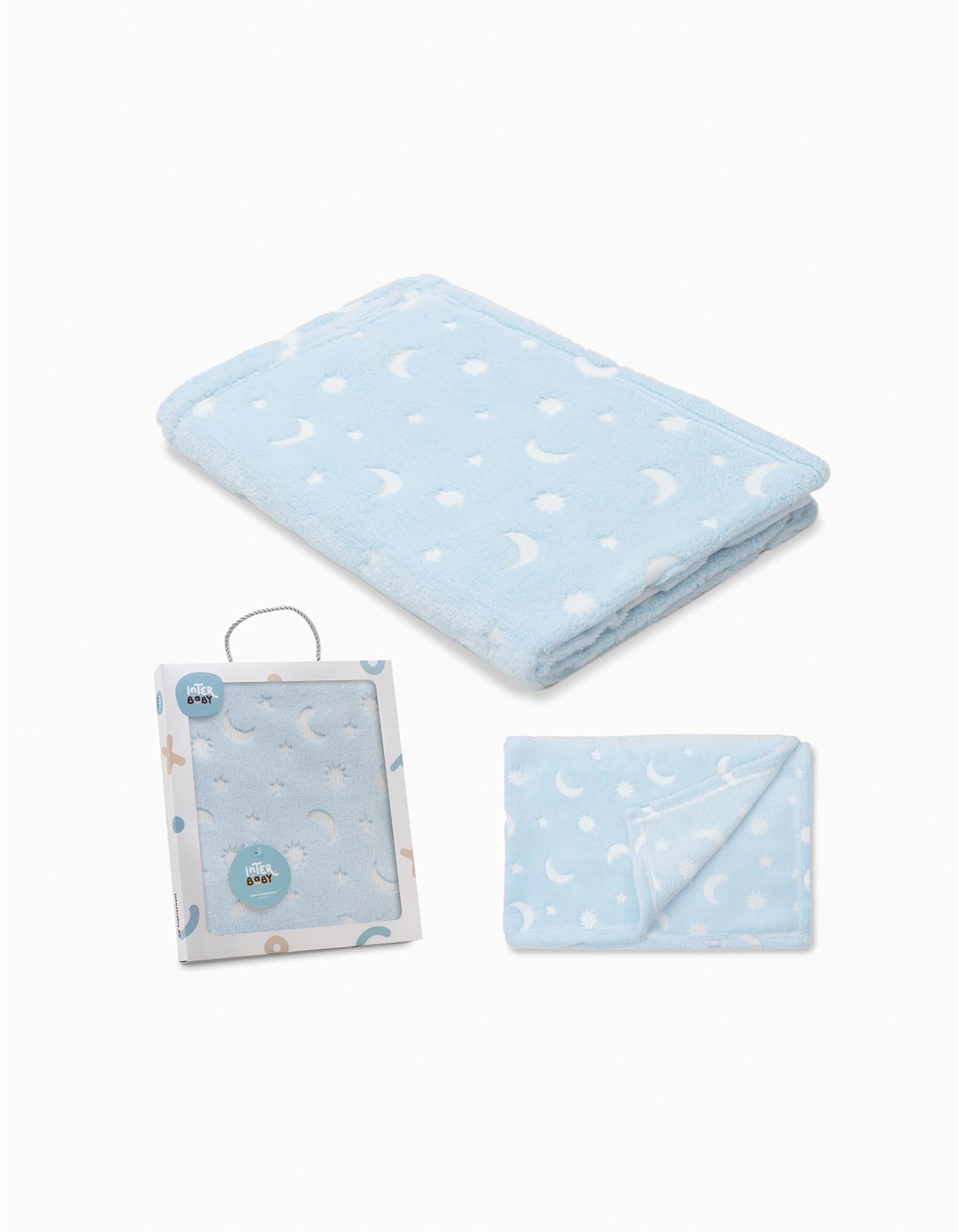 Extra Soft Blanket Interbaby 80x110 Cm, Stars Blue