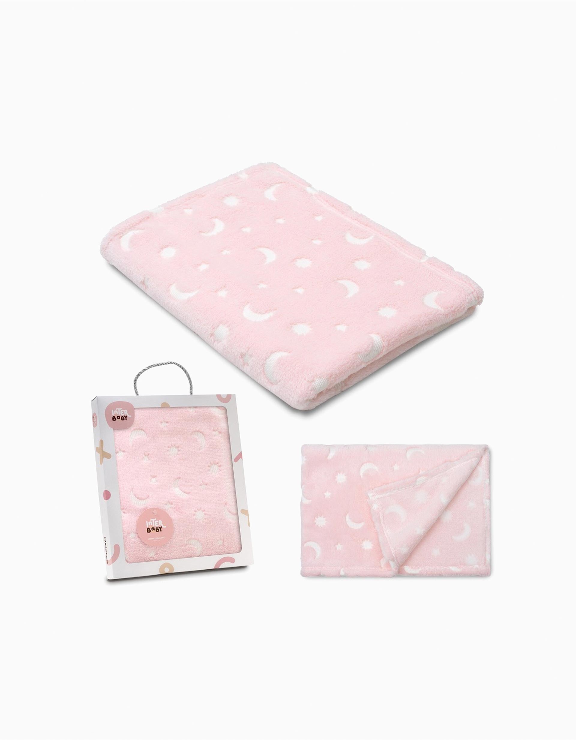 Extra Soft Blanket Interbaby 80x110 Cm, Stars Pink