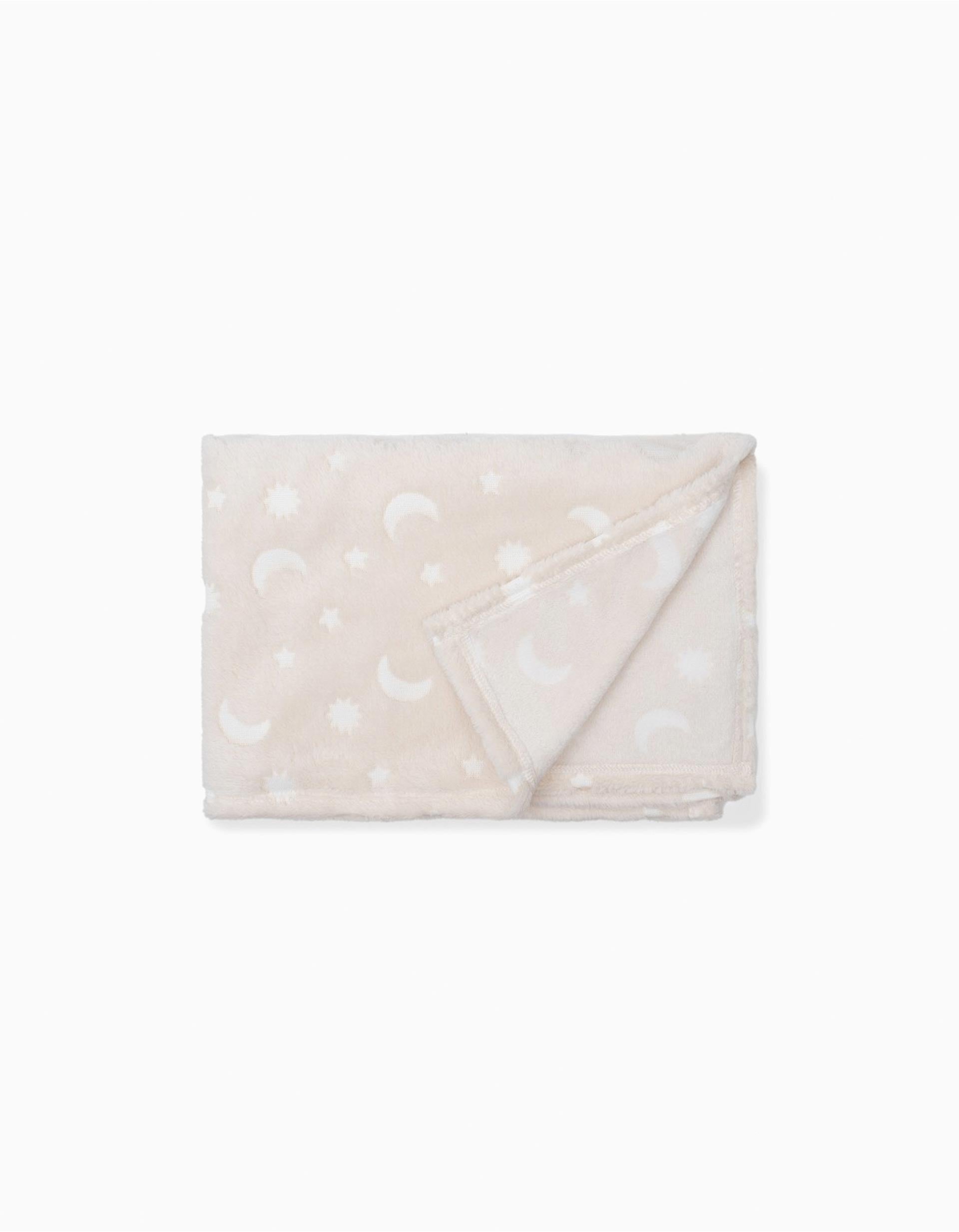 Manta Extra Macia Interbaby 80x110 Cm, Estrelas Bege