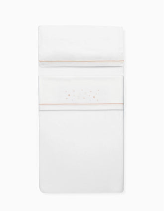 Set de Literie 3 Pcs Interbaby Coton 85X55cm, Étoiles Rose