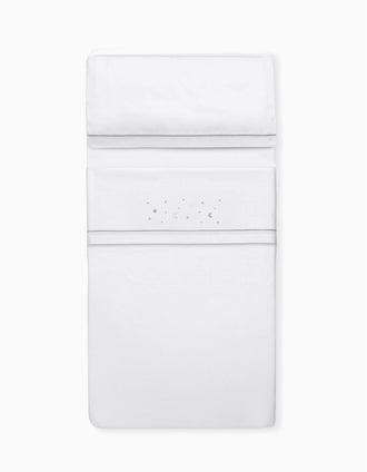 Set de Literie 3 Pcs Interbaby Coton 85X55cm, Étoiles Gris