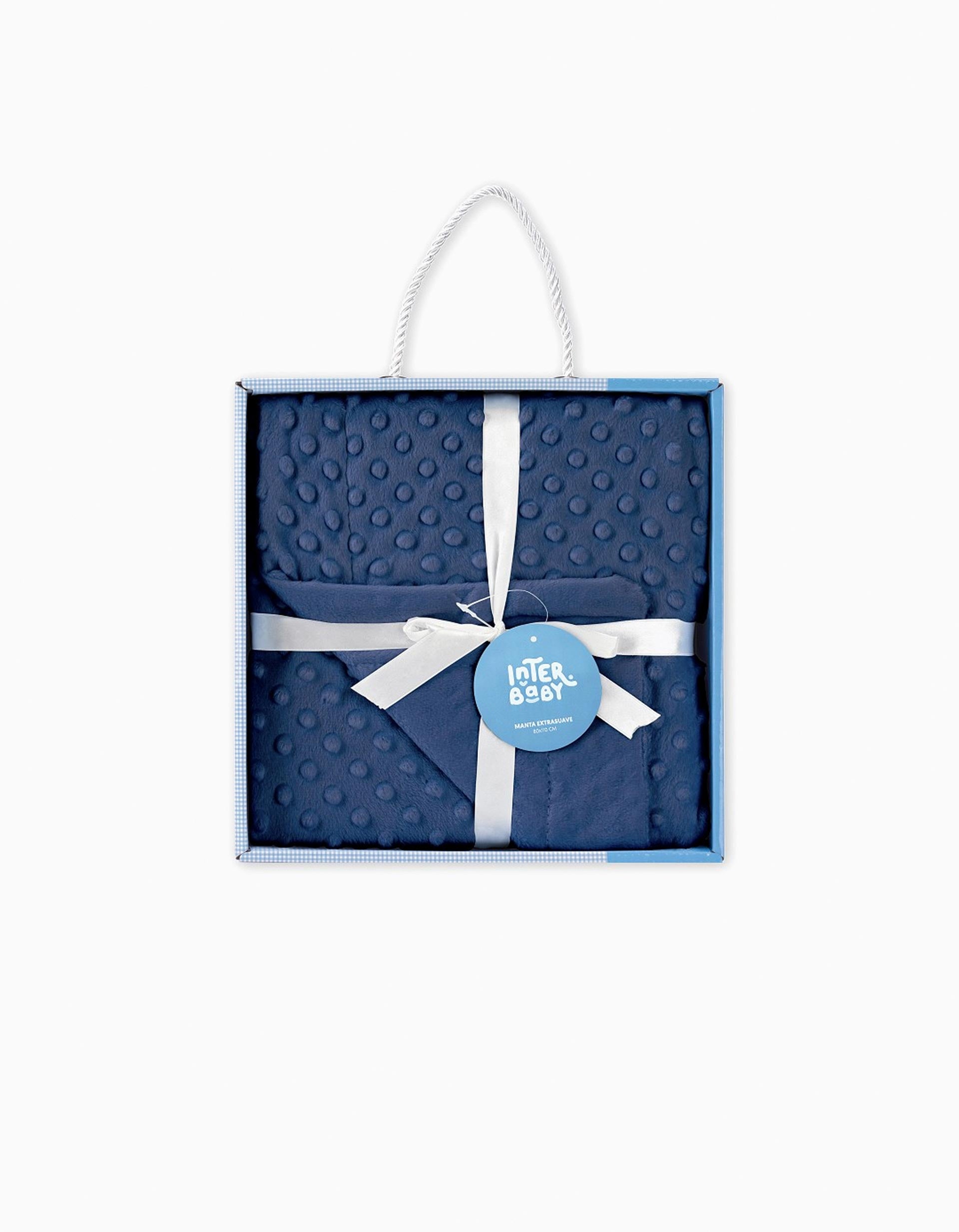 Manta Interbaby 80X110cm, Bubble Navy Blue