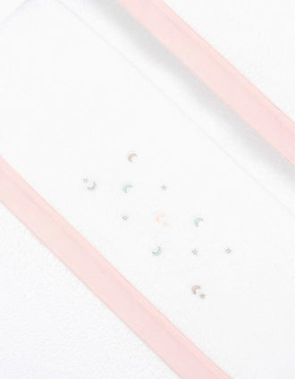 Set de Literie 3 Pcs Interbaby Éponge 60X120cm, Étoiles Rose