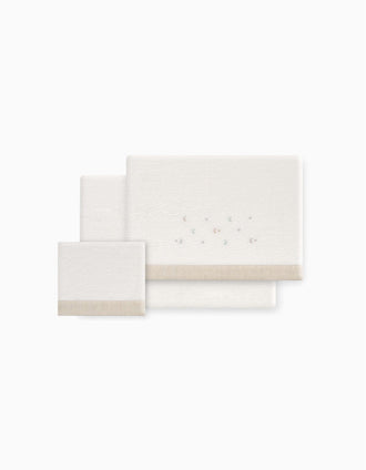 Set de Literie 3 Pcs Interbaby Éponge 60X120cm, Étoiles Beige