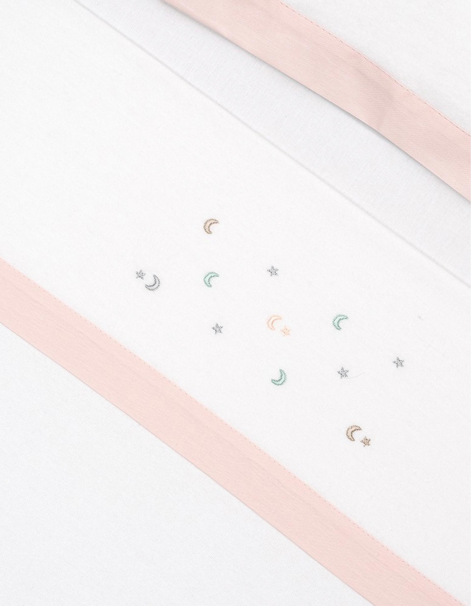 Conjunto de Lençóis 3 Pcs Interbaby Flanela 60X120cm, Estrelas Rosa