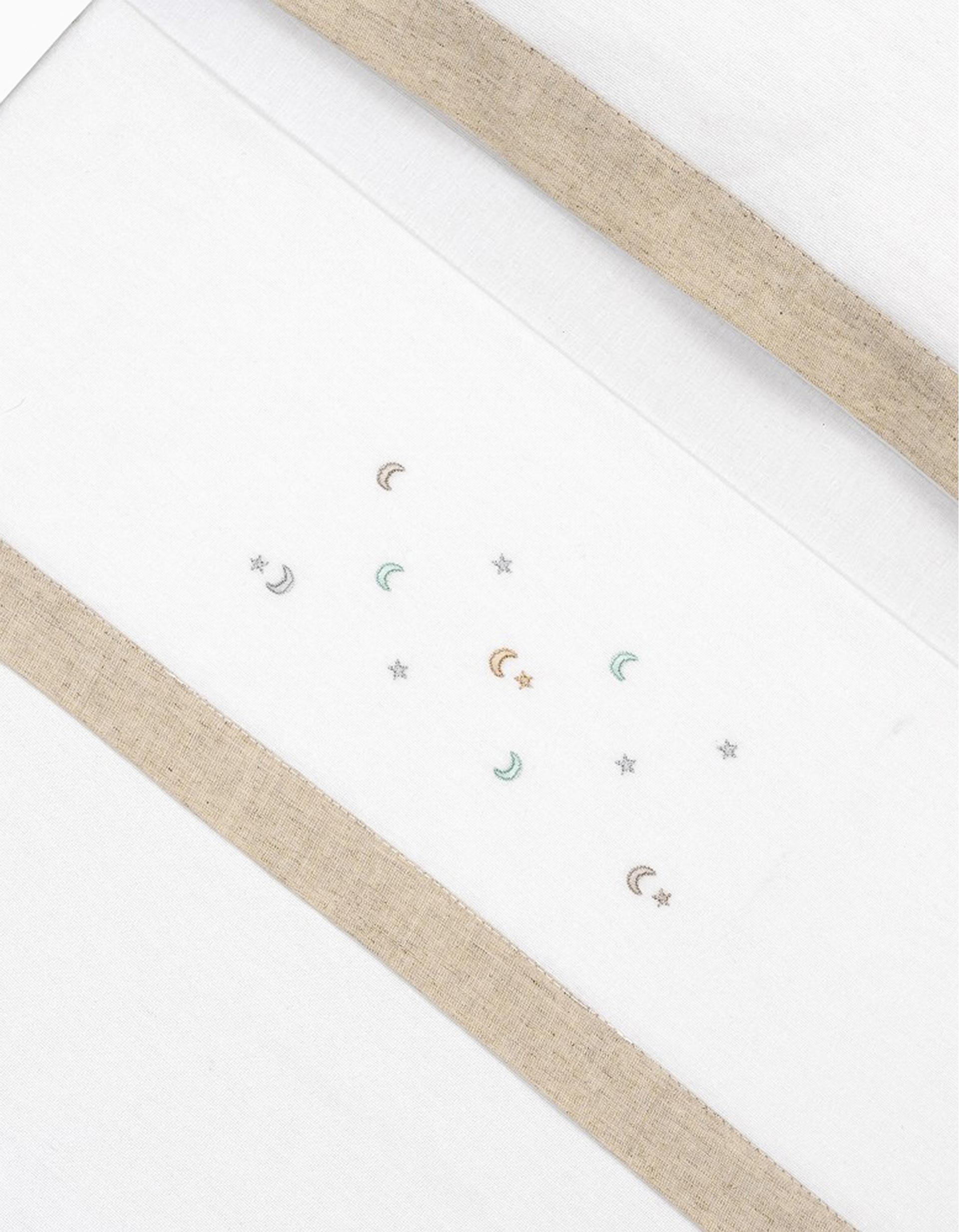 Conjunto de Lençóis 3 Pcs Interbaby Flanela 60X120cm, Estrelas Bege