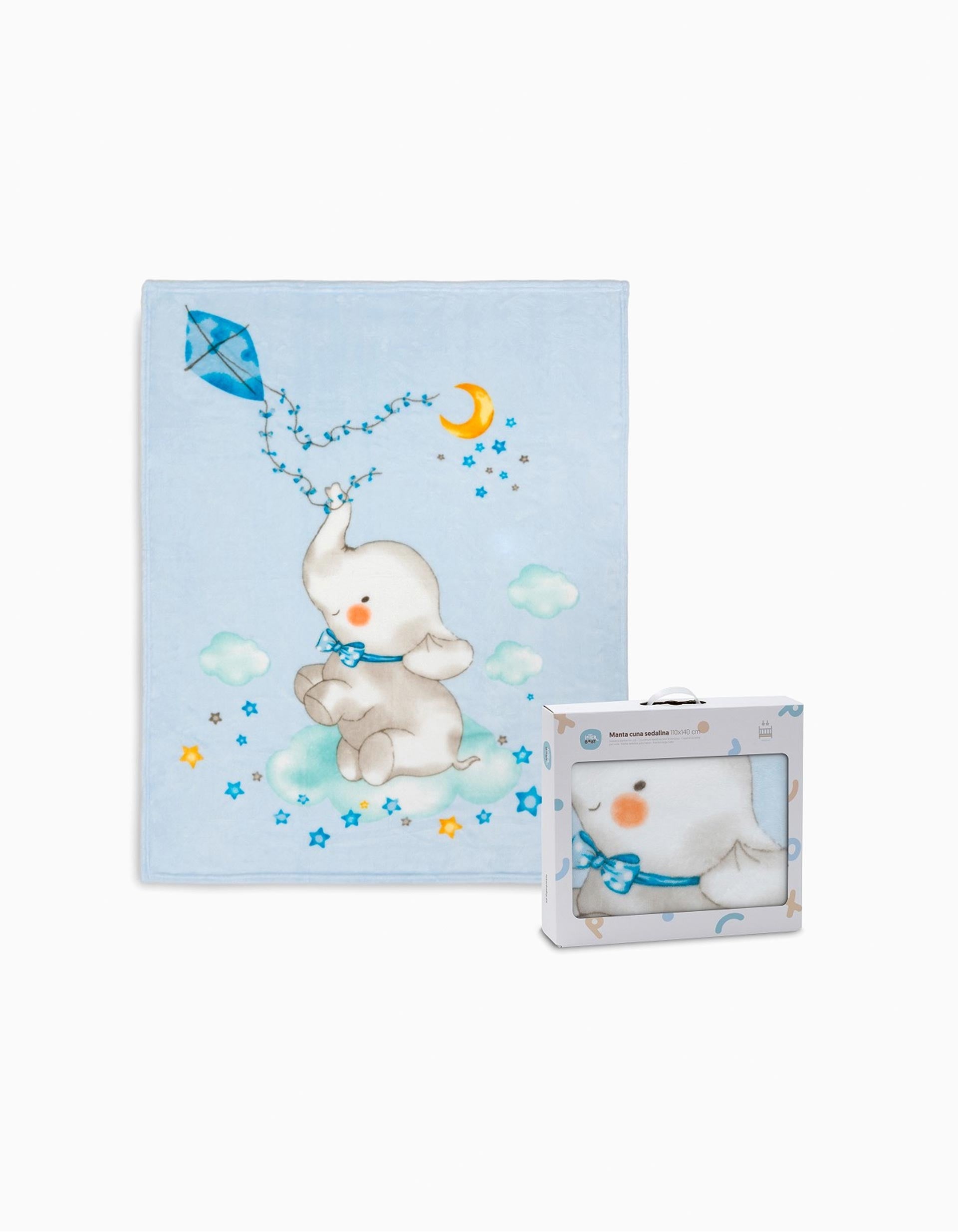 Sedalina Blanket Elephant Interbaby 110X140cm, Blue