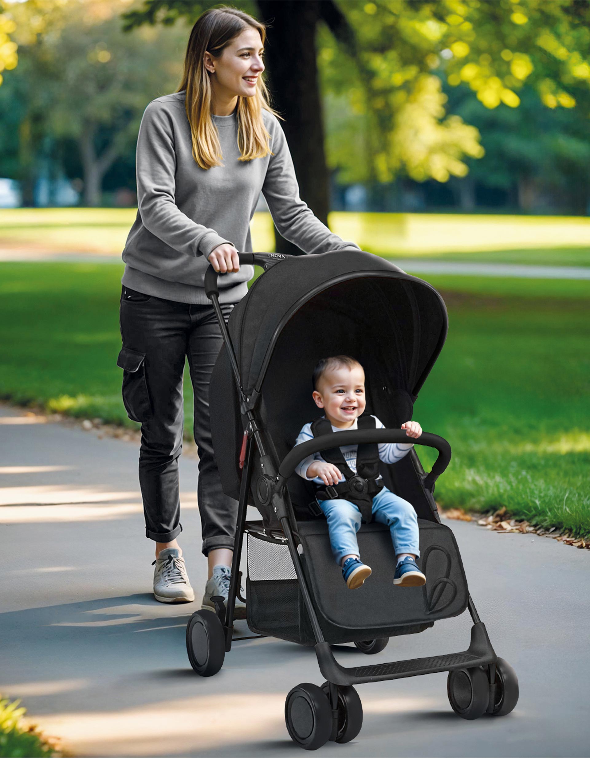 Pushchair Nova Asalvo, Black