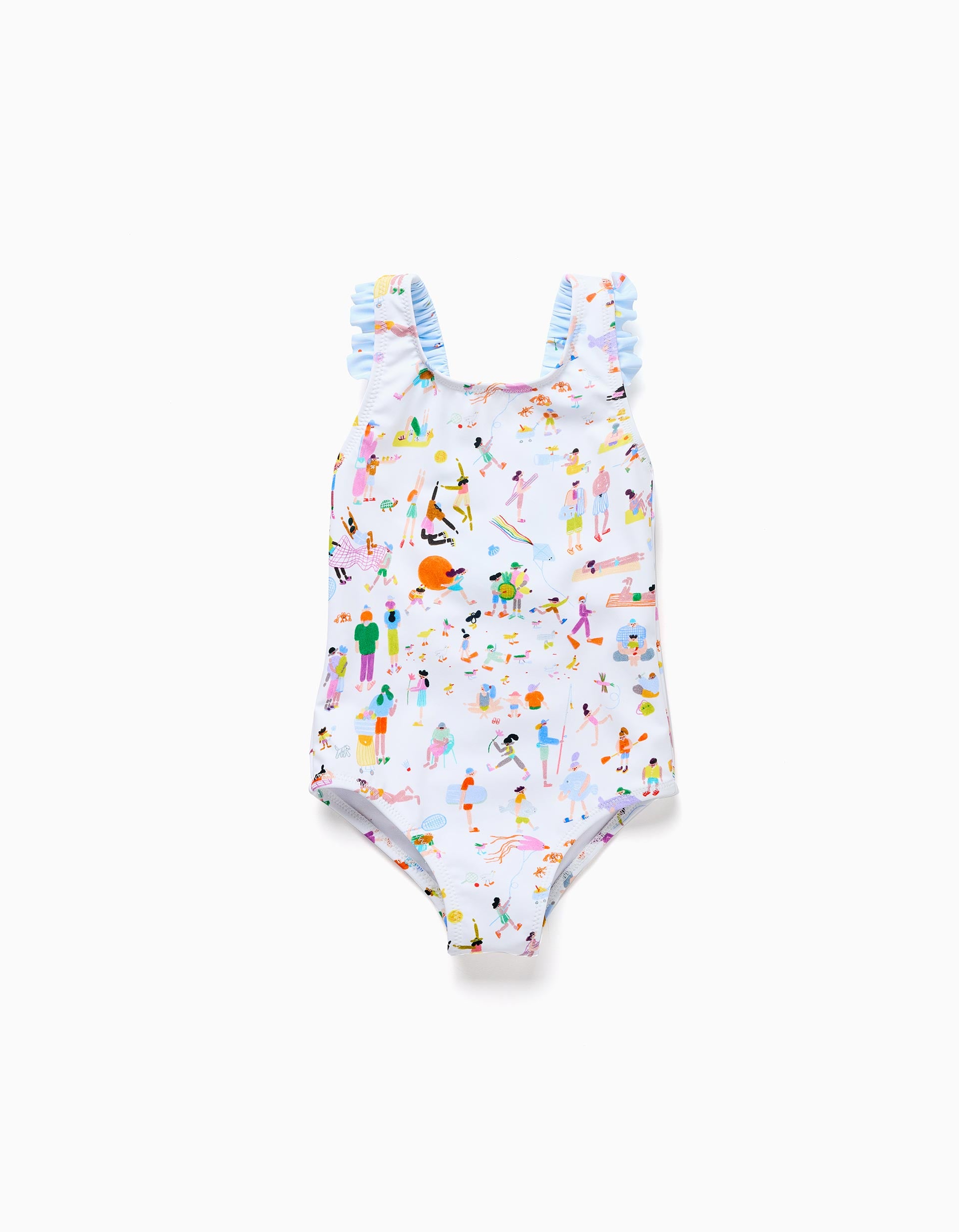 Bañador con estampado Carolina Celas x Zippy para bebé niña, blanco