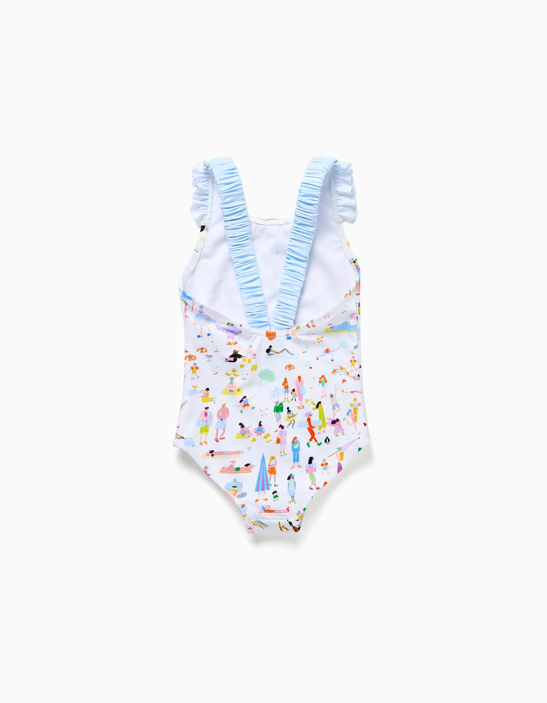Bañador con estampado Carolina Celas x Zippy para bebé niña, blanco