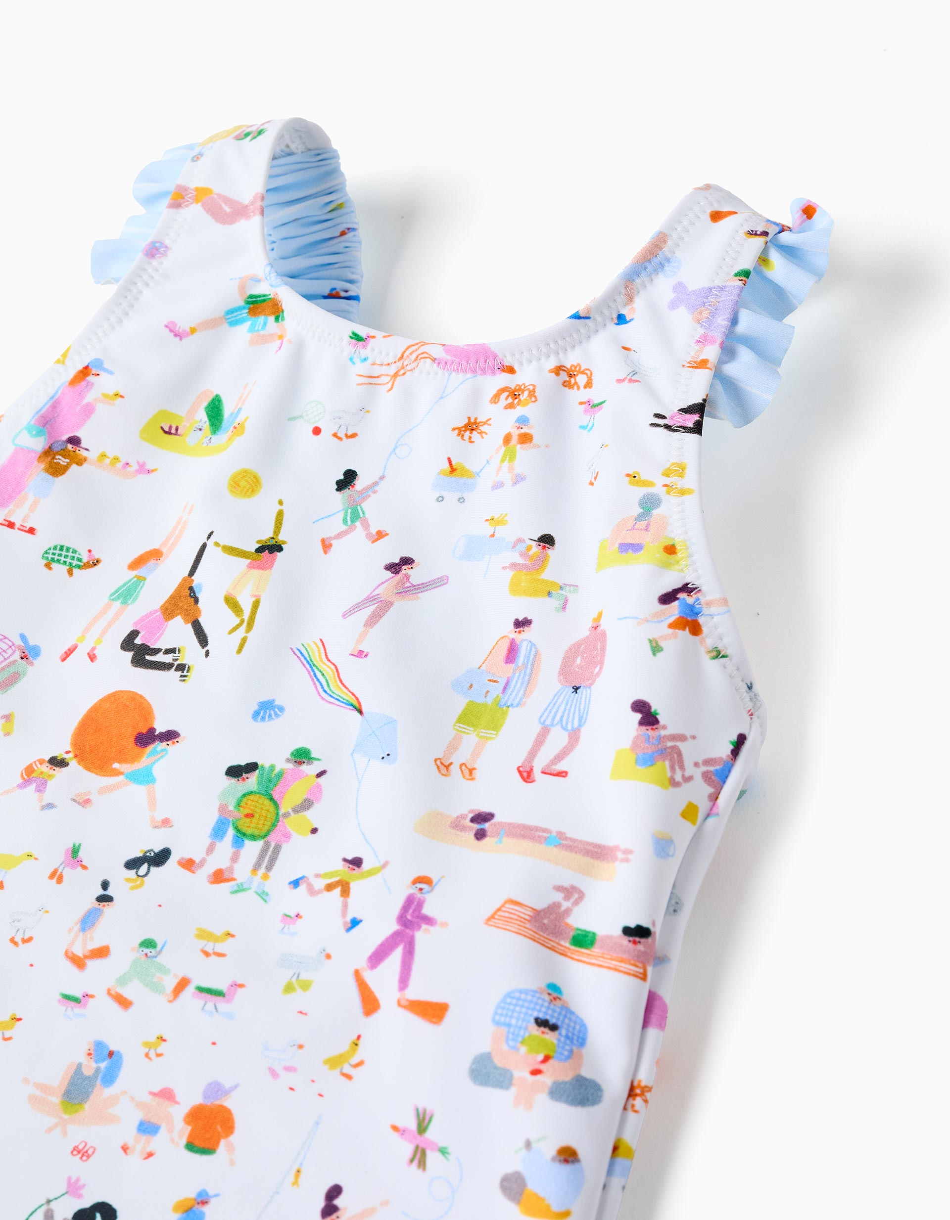 Bañador con estampado Carolina Celas x Zippy para bebé niña, blanco