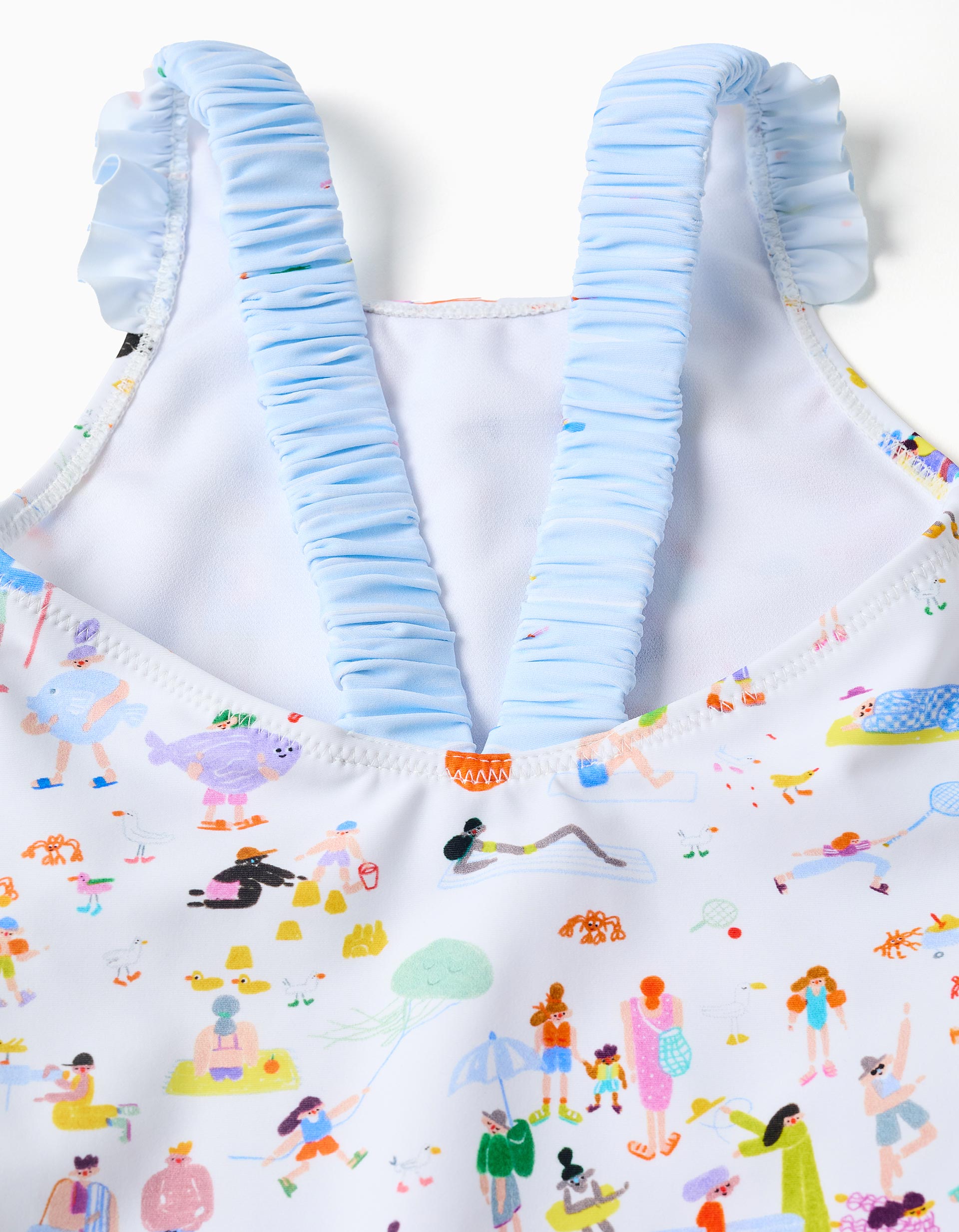 Bañador con estampado Carolina Celas x Zippy para bebé niña, blanco