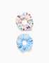 Pack de 2 scrunchies Carolina Celas x Zippy para menina, branco/azul