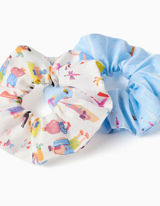 Lot de 2 chouchous Carolina Celas x Zippy pour fille, blanc/bleu