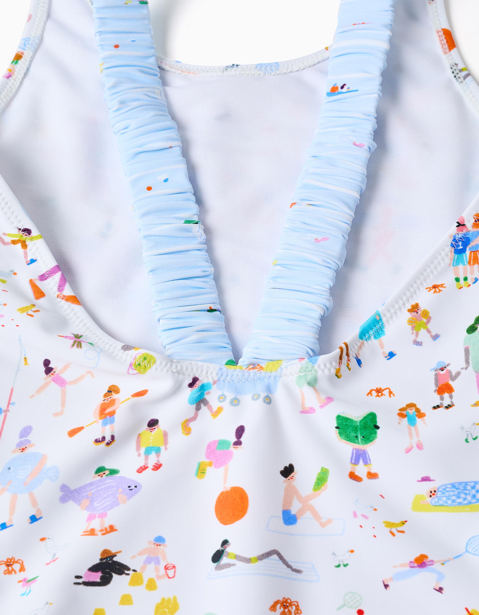 Bañador con estampado Carolina Celas x Zippy para niña, blanco