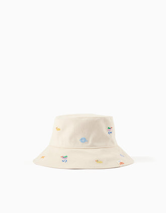 Chapeau Panama Carolina Celas x Zippy pour bébé et enfant, beige clair