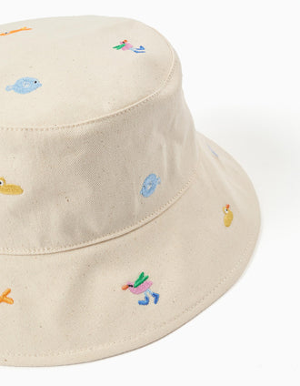 Chapeau Panama Carolina Celas x Zippy pour bébé et enfant, beige clair