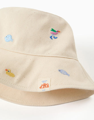 Chapeau Panama Carolina Celas x Zippy pour bébé et enfant, beige clair
