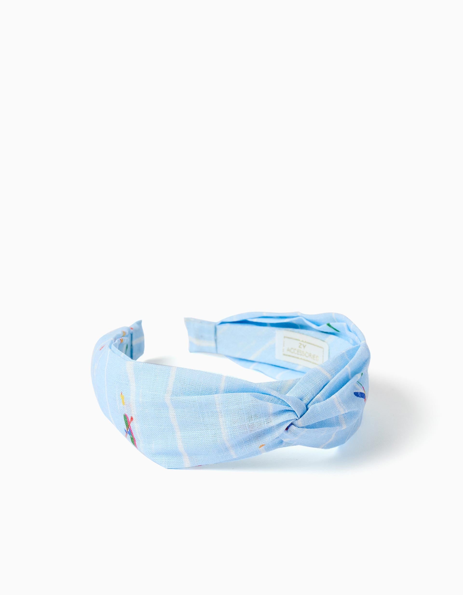 Alice band with knot Carolina Celas x Zippy for girls, light blue