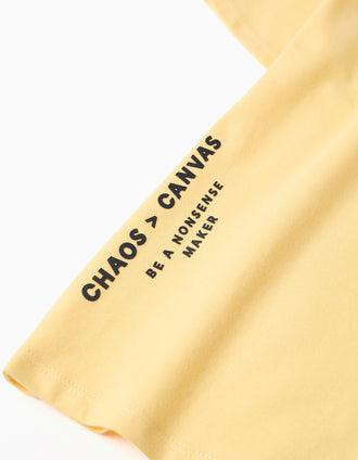 T-shirt en coton avec imprimé formes pour garçon, jaune