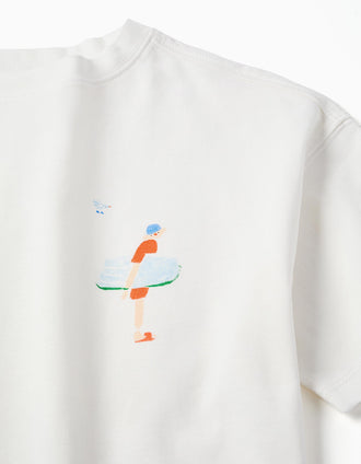 T-shirt en coton à imprimé Carolina Celas x Zippy pour garçon, blanc