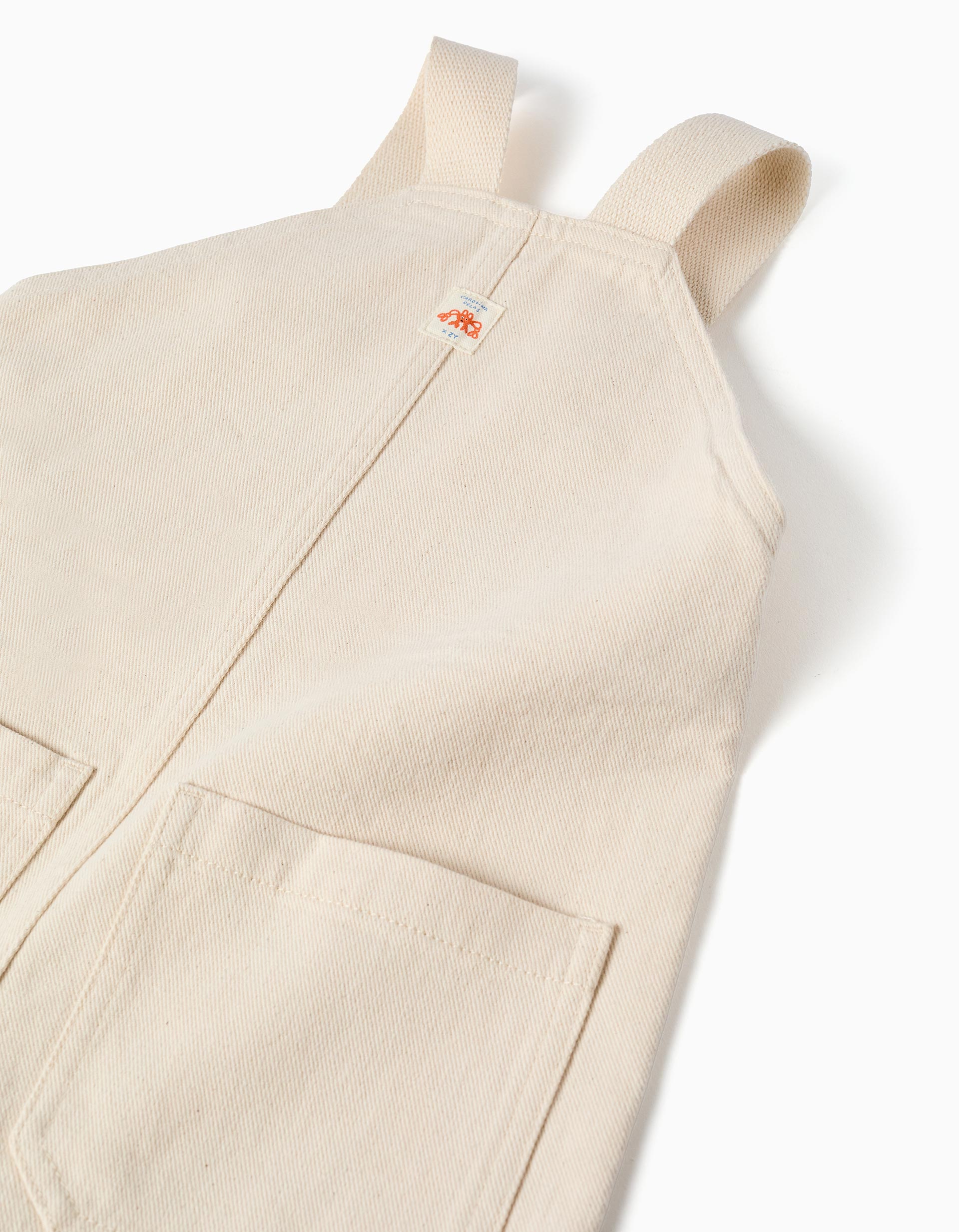 Camiseta y peto Carolina Celas x Zippy para bebé niño, blanco/beige