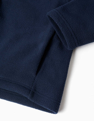 Veste en polaire à col montant pour enfant, bleu marine