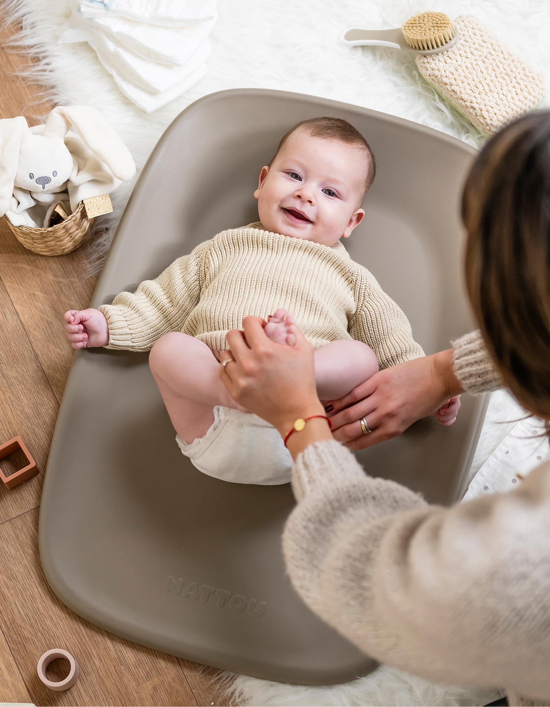 Changing Mat Nattou 50x70Cm, Taupe