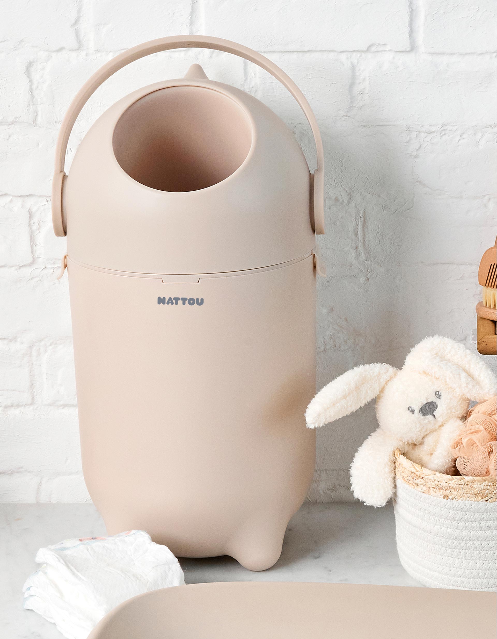 Contentor de Fraldas Nattou Dropy, Sand