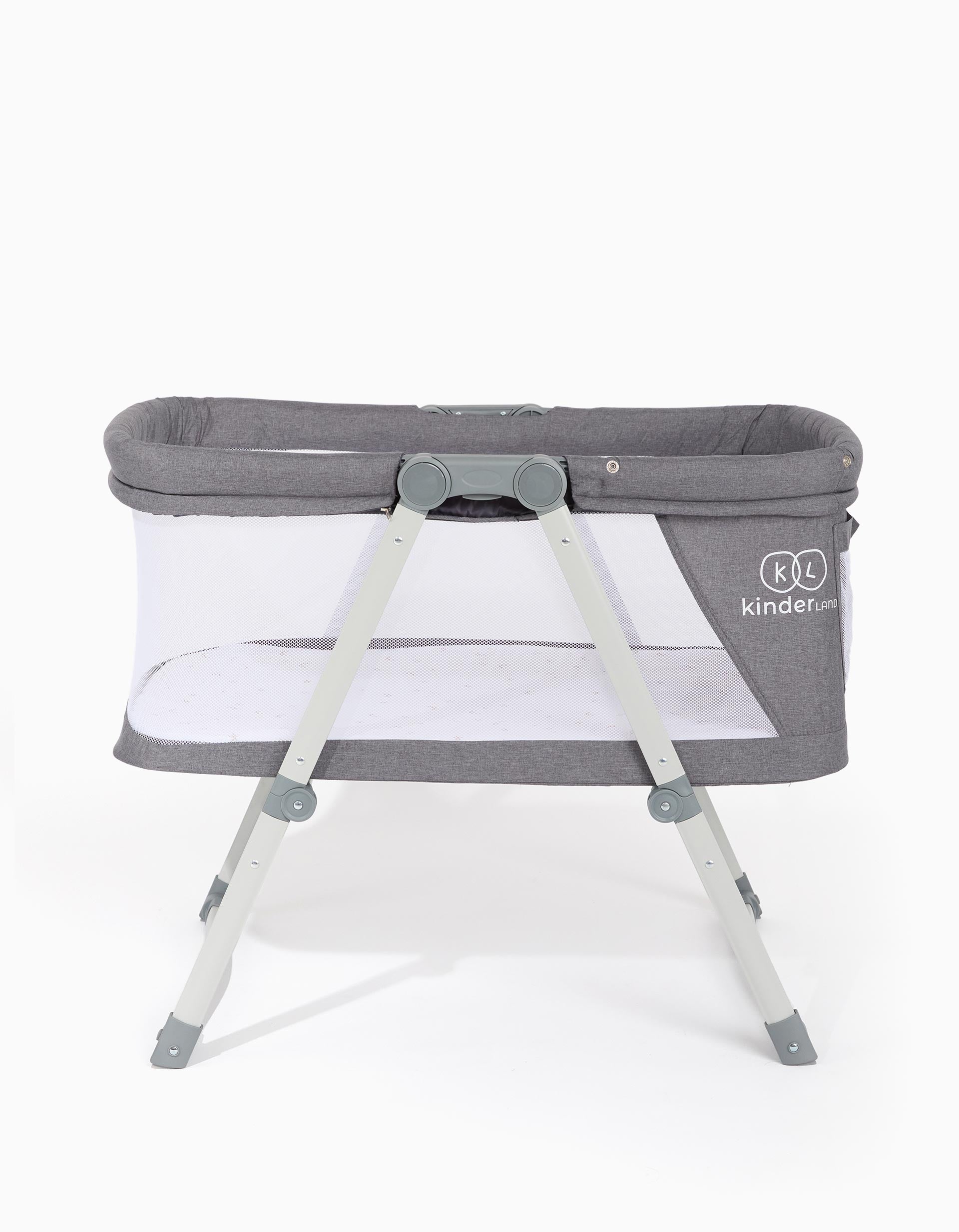 Rocking Foldable Crib Kinderland, Grey