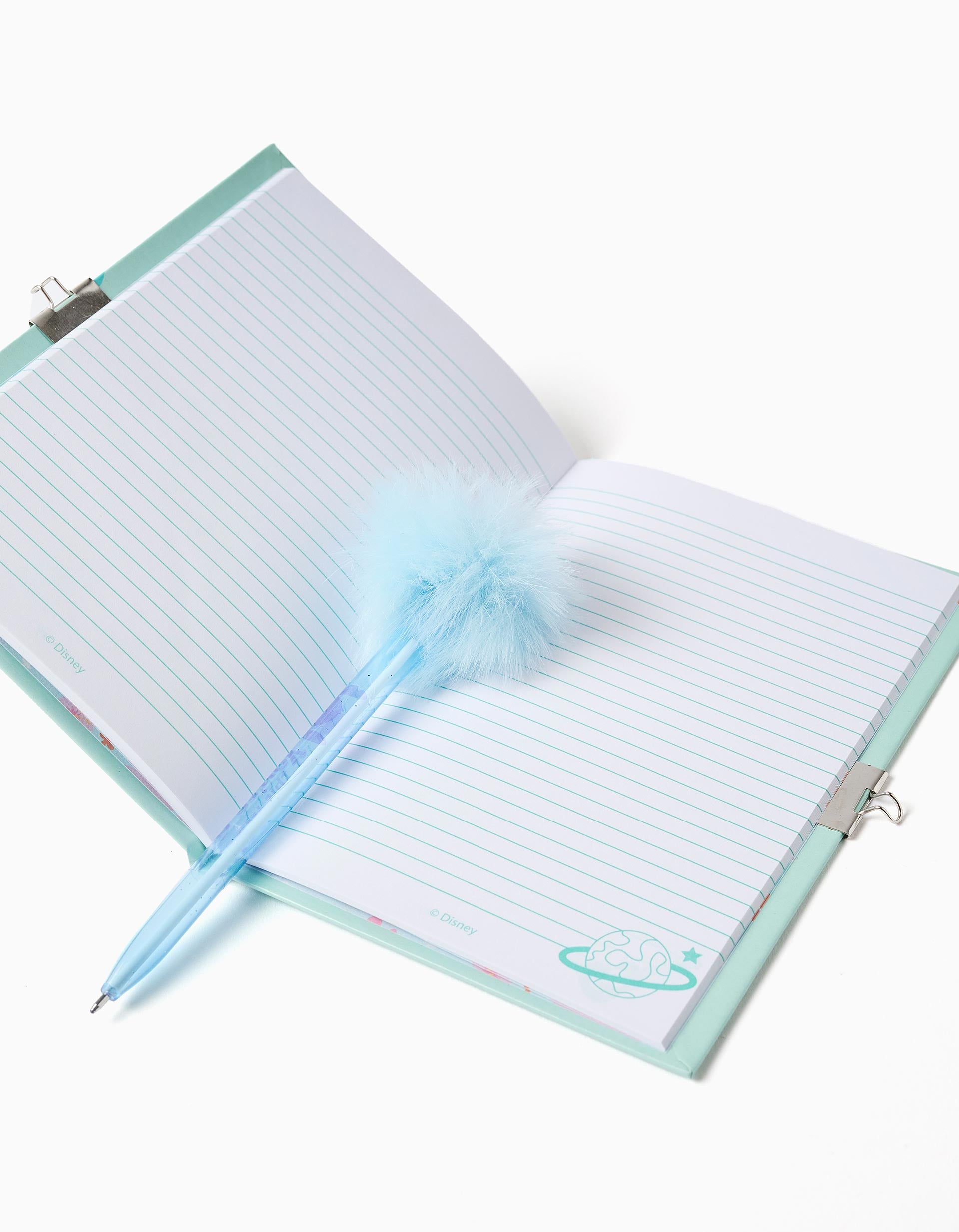 Set de diário Stitch com cadeado e chaves + caneta para menina, azul