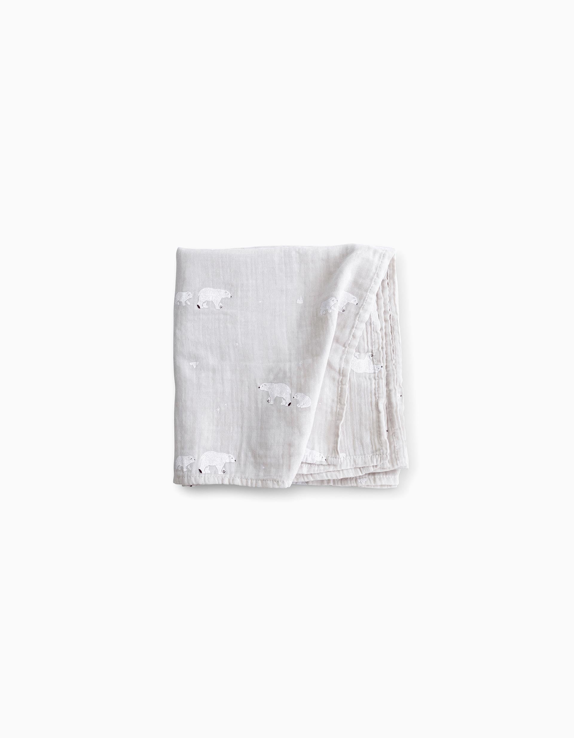 Muslin Swaddle Bonjour Bebe 120x120 Cm, Polaris Grey