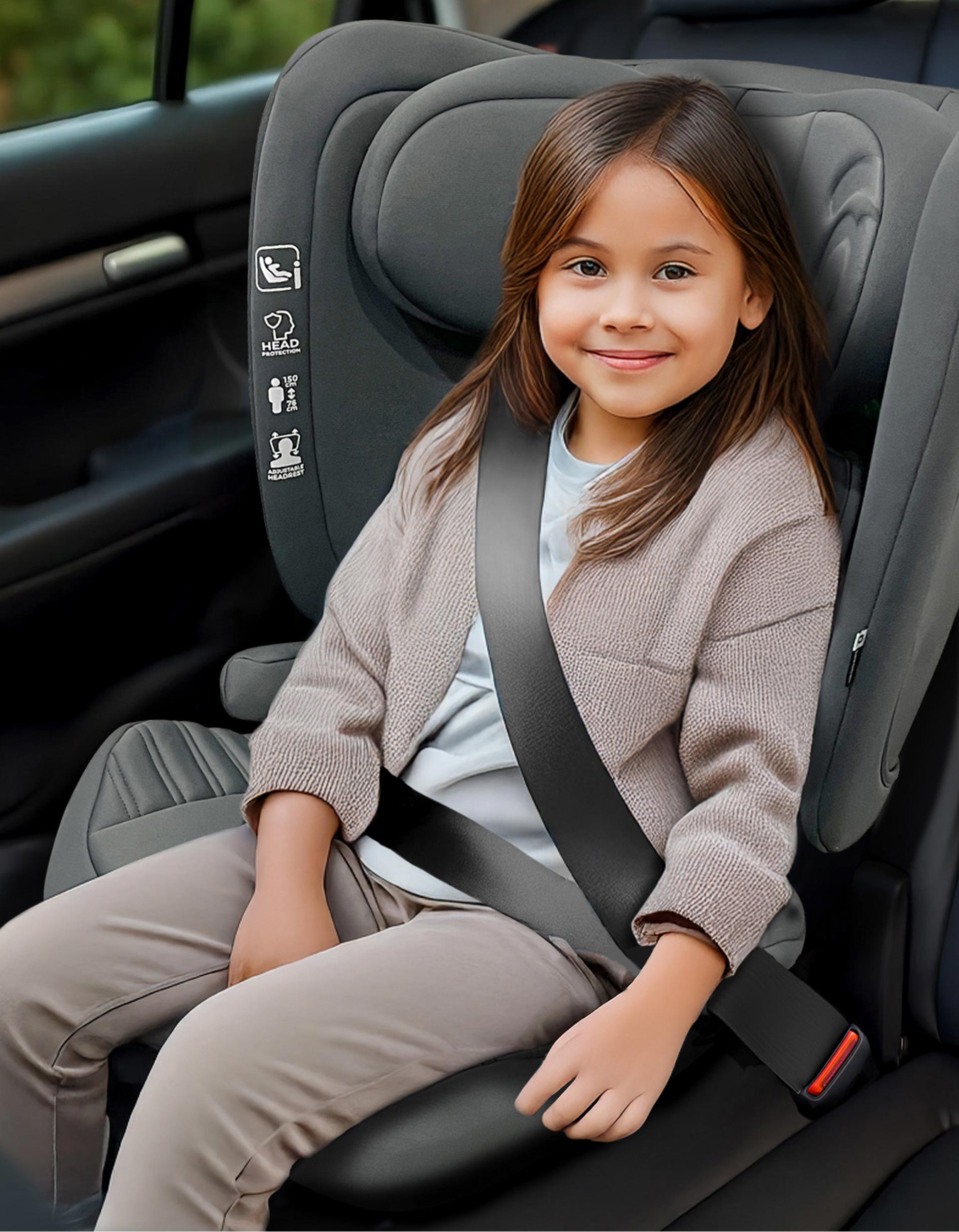 Car Seat I-Size Asalvo Neocare Belt (76-150), Grey